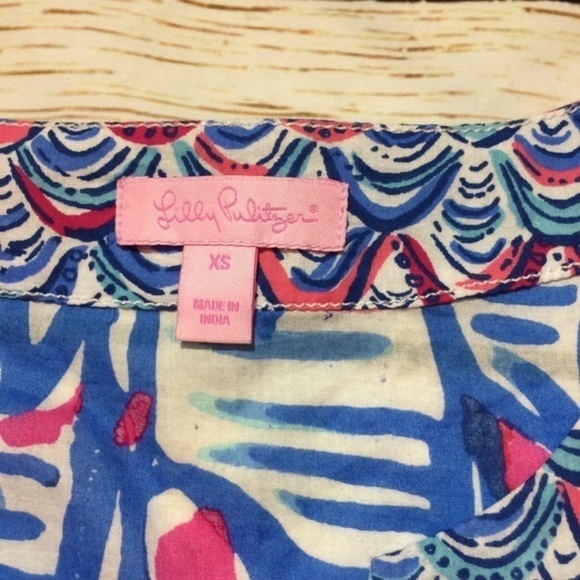 Lilly Pulitzer Amelia Tunic XS Red Right Return - Picture 3 of 7